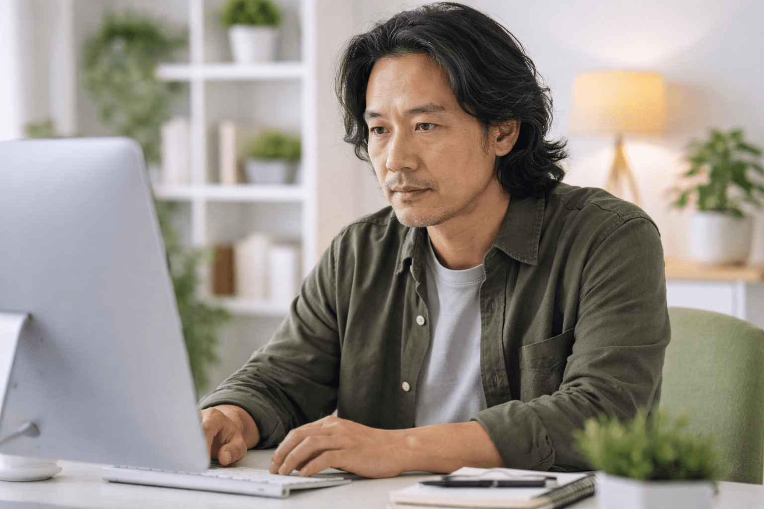 Person working on a computer desk researching What Are VPN Logs? No-Log Policies Explained.